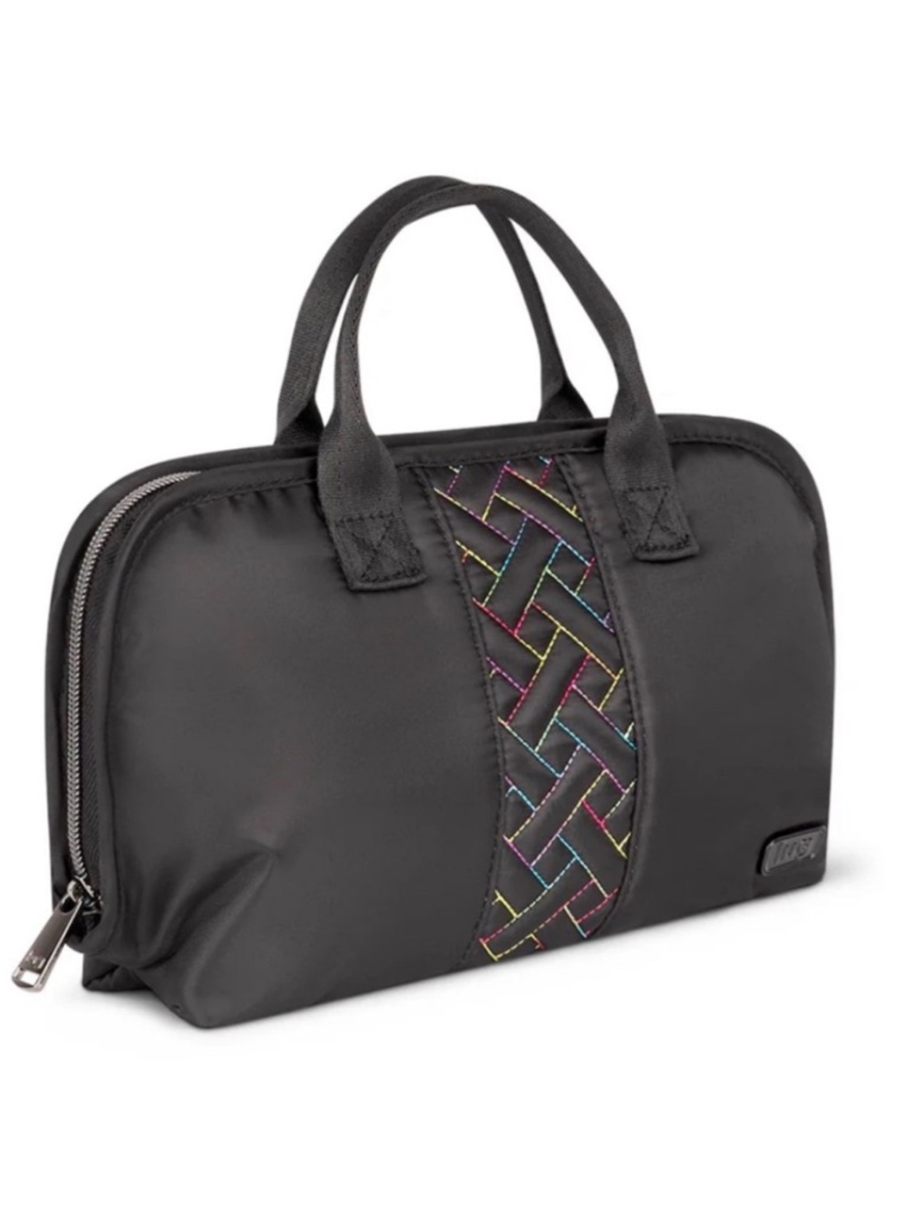 Lug Flash Black Rainbow Stitch Cosmetic Bag